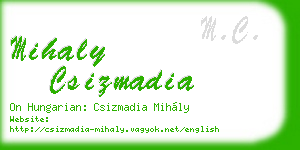 mihaly csizmadia business card