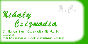 mihaly csizmadia business card